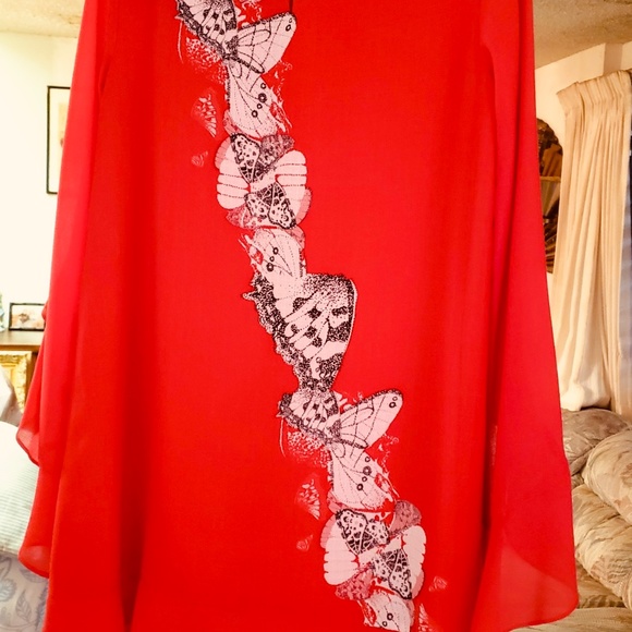 Max Studio Butterfly Dress - Picture 4 of 9